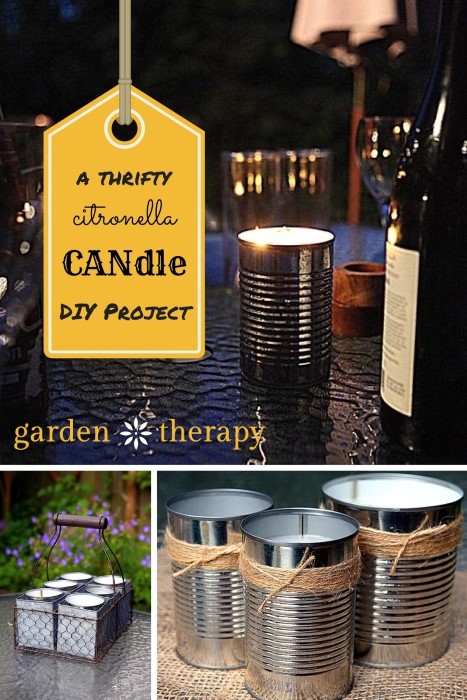 A Thrifty DIY Citronella Candle Project plus a bunch of other great natural pest control ideas