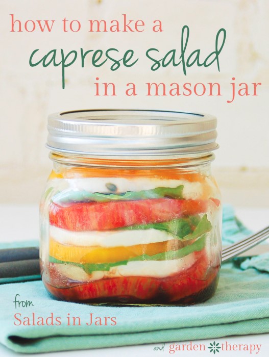 How to Make a Layered Caprese Salad in a Mason Jar