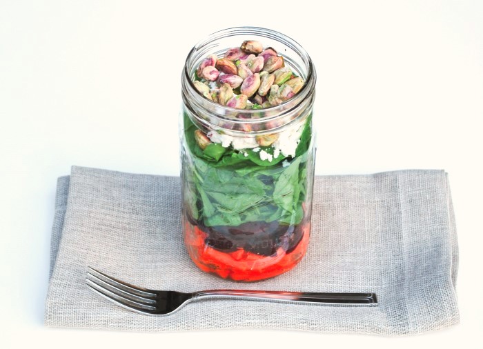 Beet and Carrot Salad in a Mason Jar