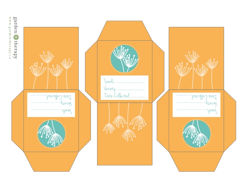 garden seed envelope templates