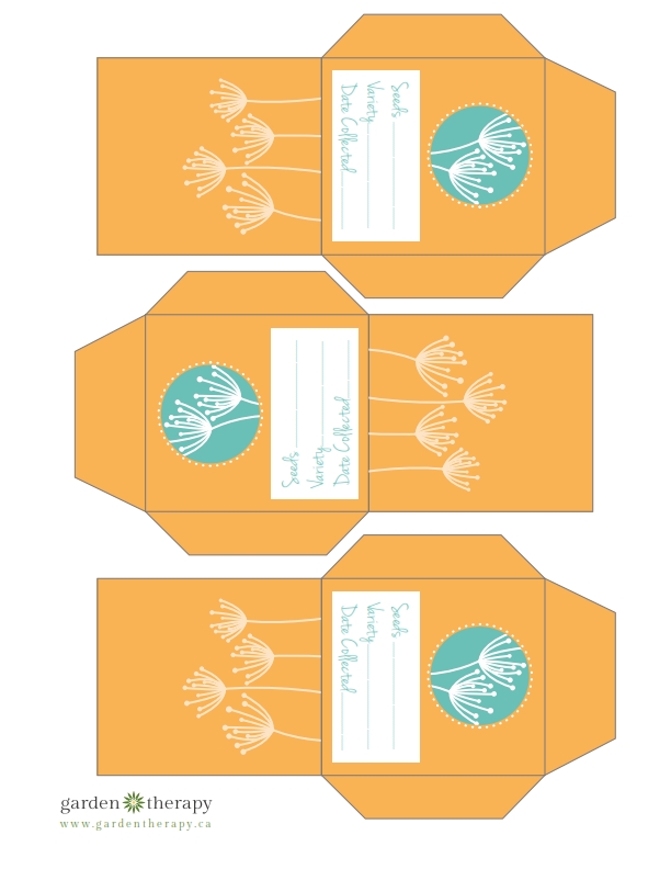 Free Printable Flower Seed Envelopes from Garden Therapy