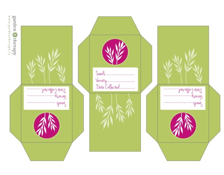 Free Printable Herb Seed Envelopes