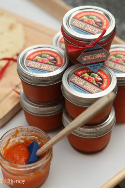 jars of homemade tomato sauce