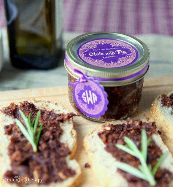 tapenade on crusty bread