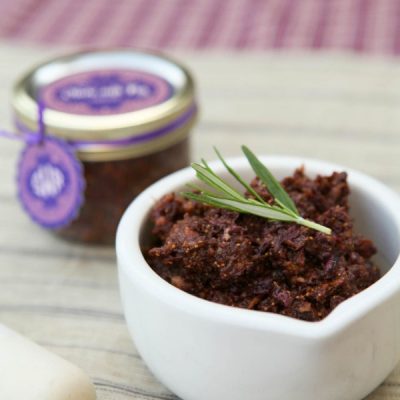 homemade olive and fig tapenade