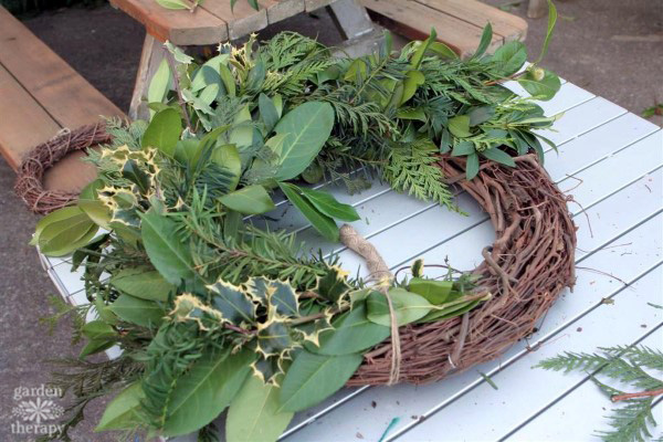 A DIY fresh wreath