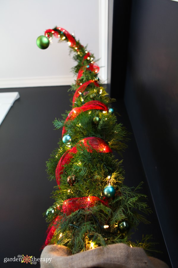 Looking up at a Grinch tree