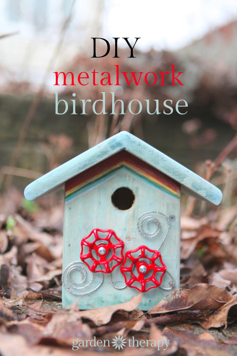 DIY junk metalwork birdhouse