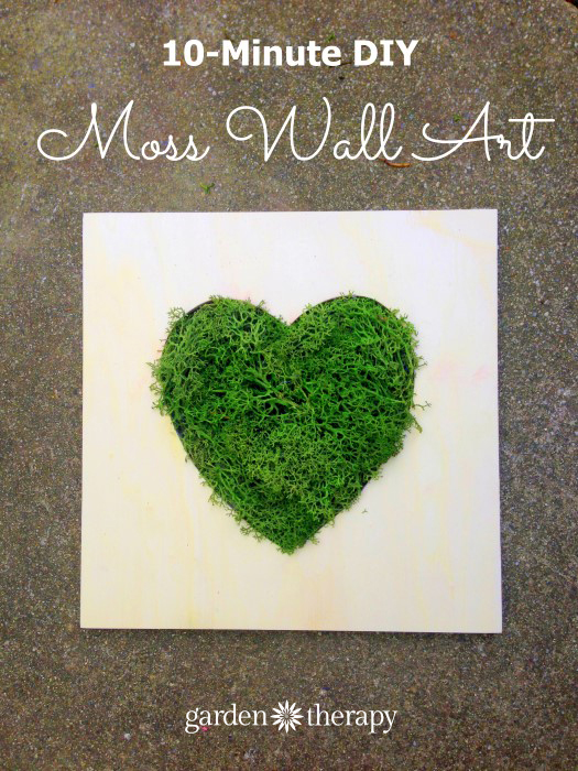 10 minute diy moss wall art