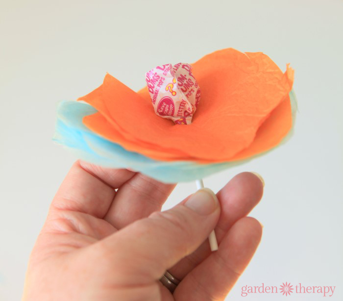 How to Make Lollipop Flowers Step 3