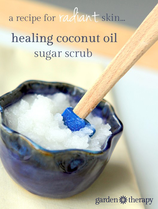 Heavenly Coconut Oil Sugar Scrub Garden Therapy