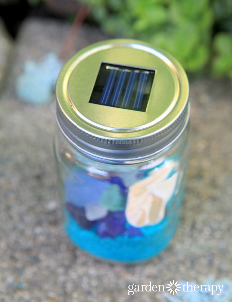 Decorative Beach Mason Jar Solar Lights