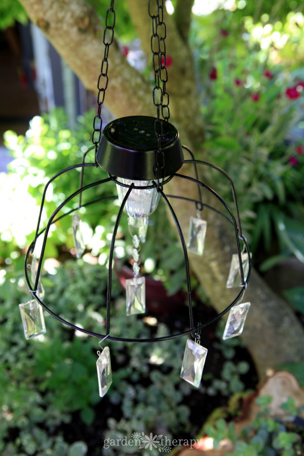 Hanging solar deals lights for garden