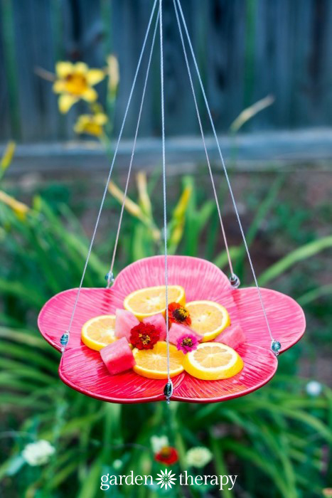 Make this! DIY beaded butterfly feeder instructions