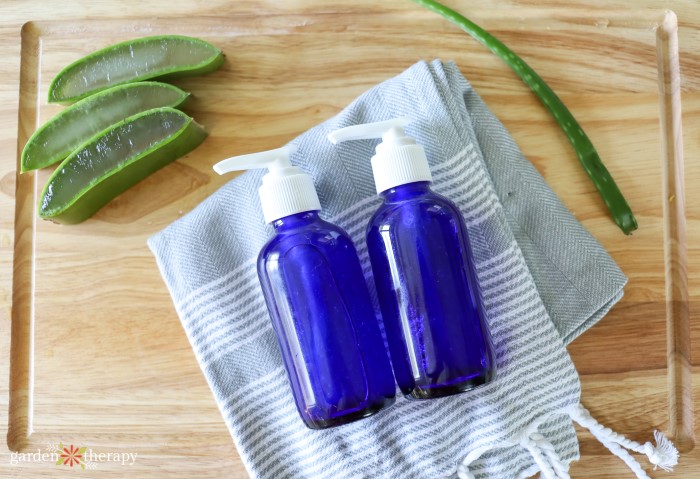 Aloe Vera Gel in Bottles