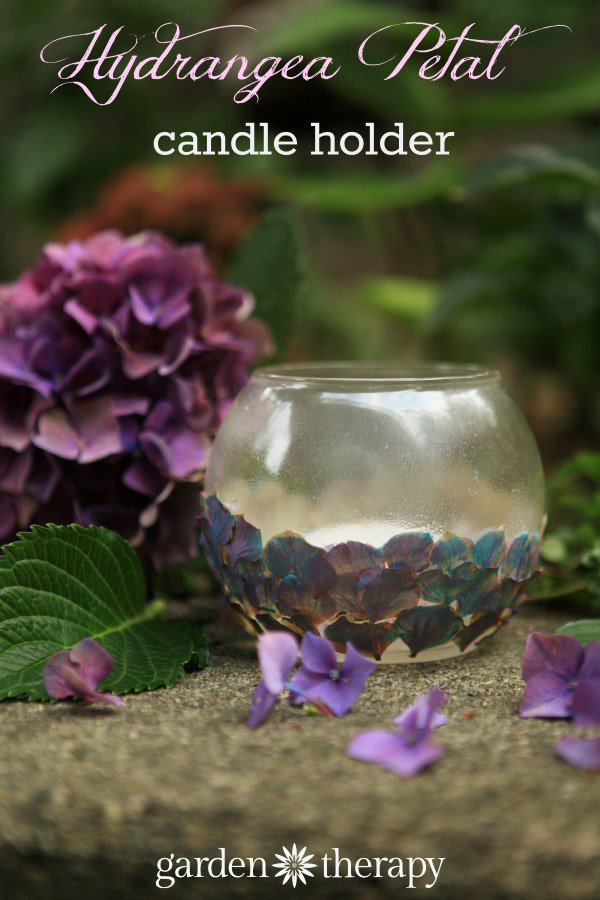 Hydrangea Petal Tealight Holder craft project