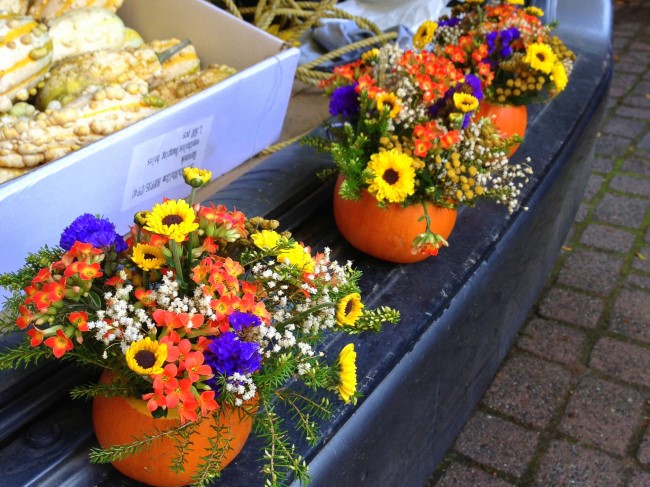 Tailgating Fall Style with floral pumpkins