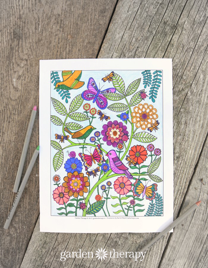 Coloring is So Fun! Download Life's a Garden free coloring page