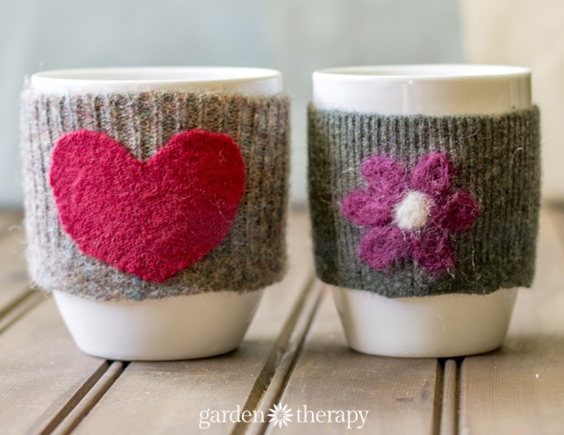 Cup Cozy With Appliques