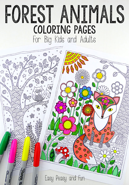 Cute Coloring Pages - Free Printable - Easy Peasy and Fun