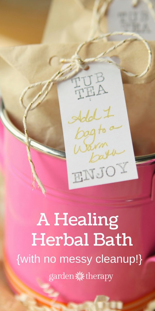 A Healing Herbal Bath Tea {With No Messy Clean Up}