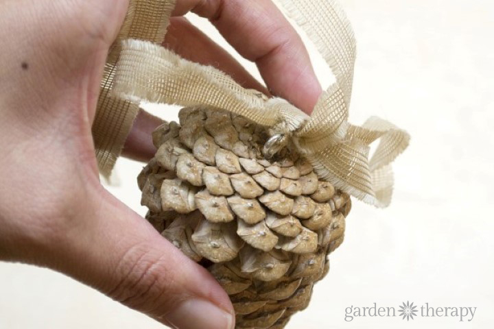 Pinecone swag - Add Ribbon