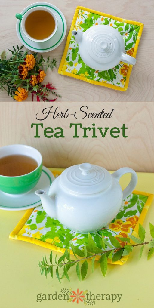 How to make this herb scented tea trivet that warms and releases fresh scented herbs like cinnamon, mint, or lavender!