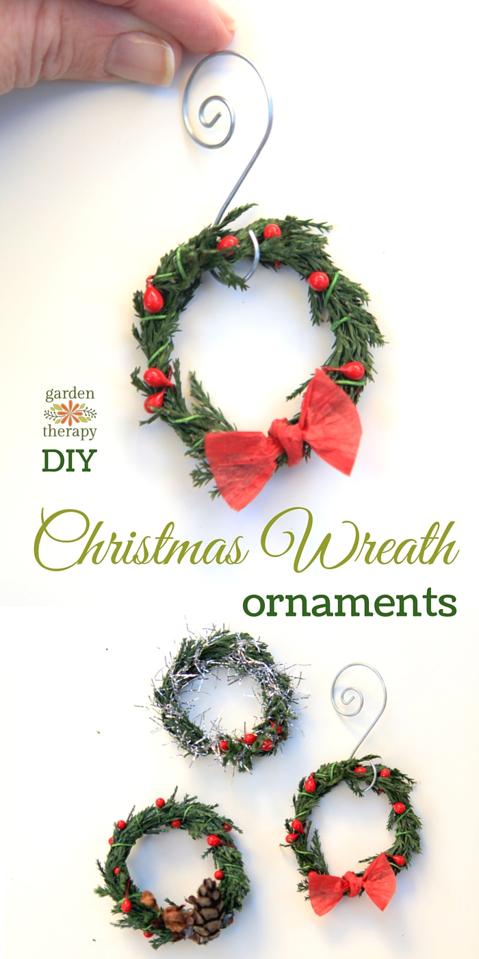 How to Make these adorable miniature wreath ornaments