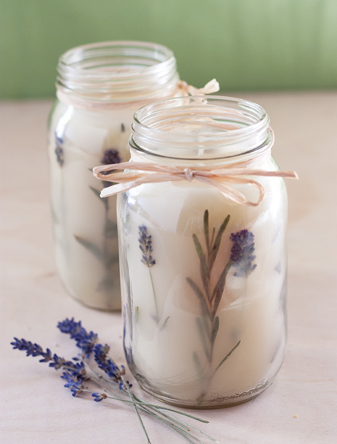 Pressed Herb Candles from Adventures in Making