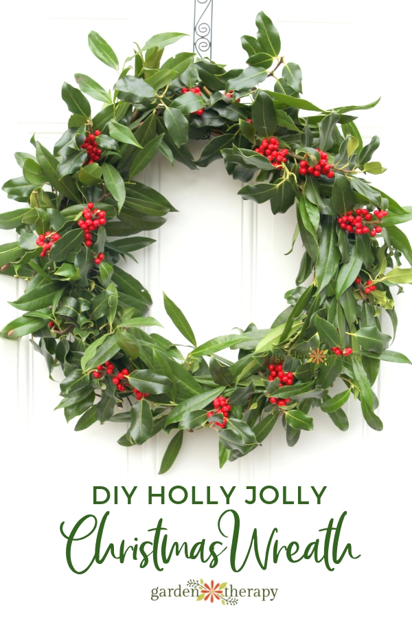 DIY holly wreath