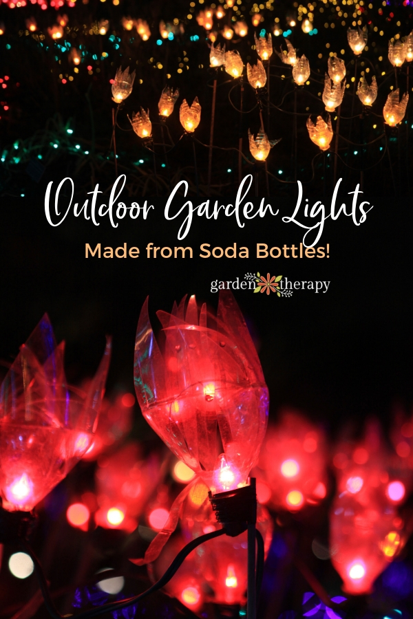 Outdoor Garden Lights made from Soda Bottles