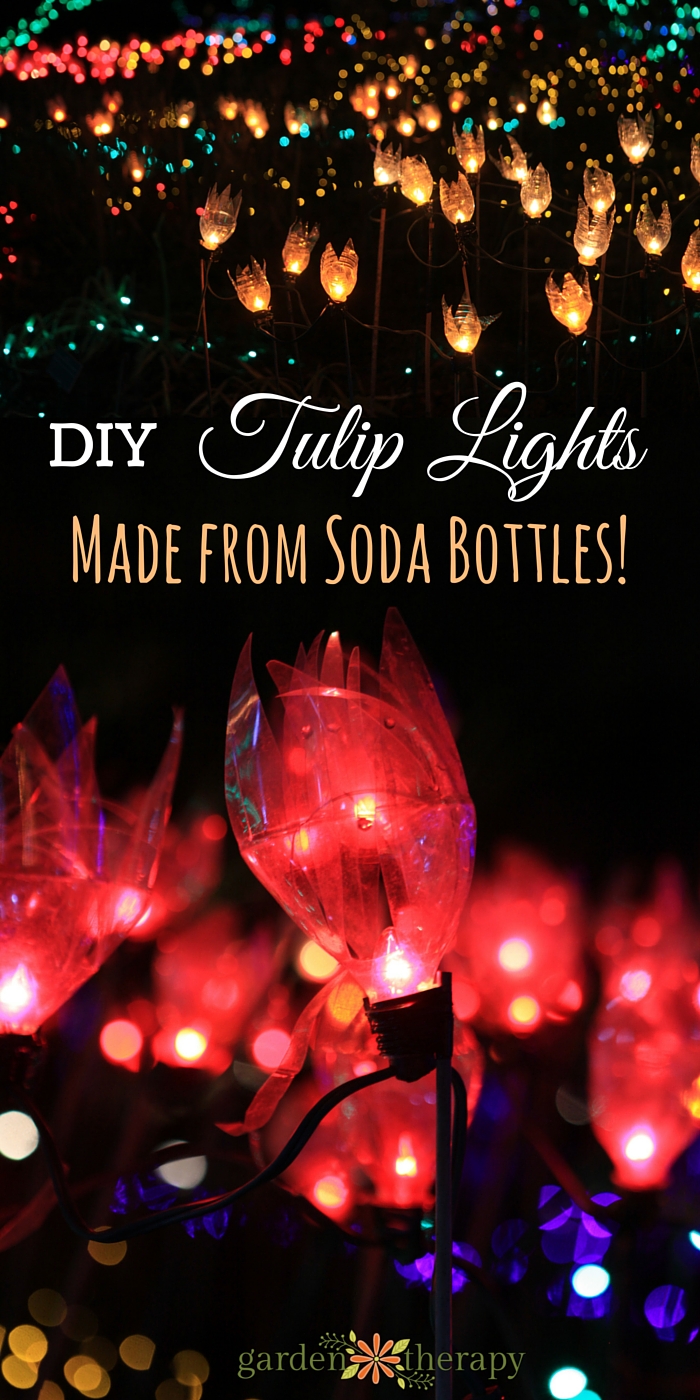 These tulip lights are a gorgeous way to use up recycling!