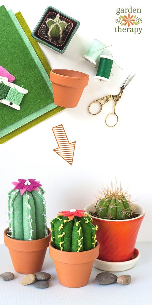 How to Make a DIY felt cactus as a pincushion or a cute plant you can't kill