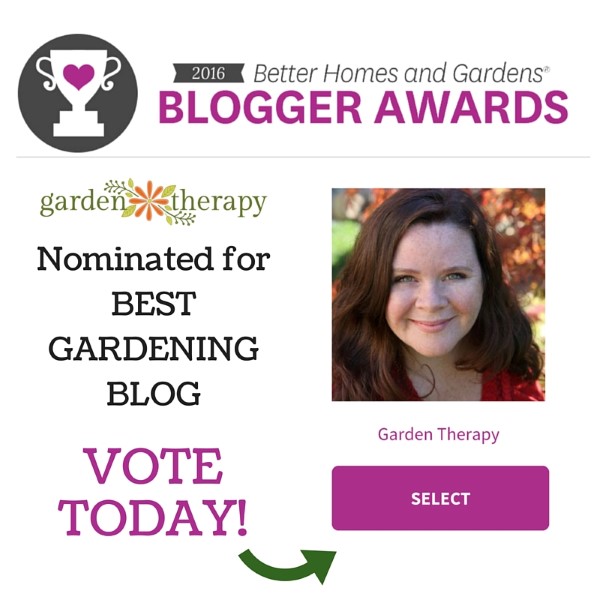Garden Therapy Nominated for BHG BEST GARDENING BLOG 2016