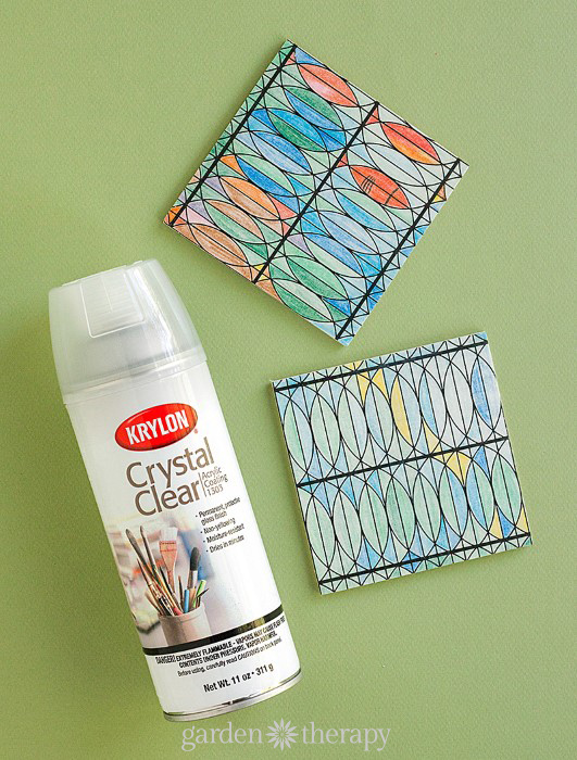 How to Make Coloring Book Coasters Step (5)