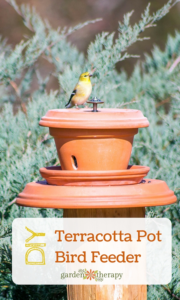 How to make a pedestal bird feeder out of a terracotta flowerpot