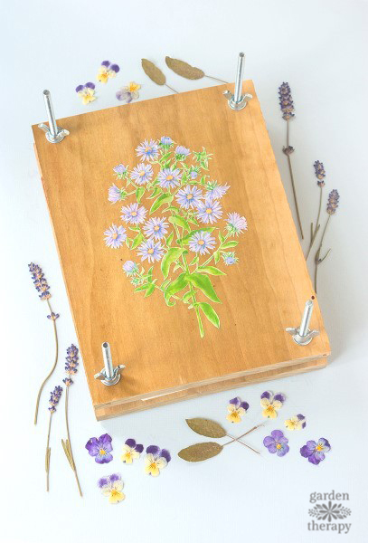 handmade flower press out of wood