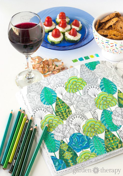 If you are looking for simple way to get creative with colleagues or to add some art therapy to your book club, here are some creative ideas for hosting a hip coloring party that trades in the sippy cup for a wine glass.