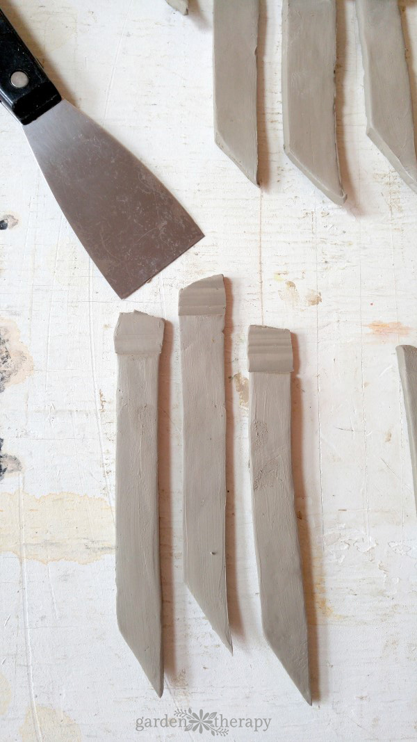 How to Make clay Plant Stakes Step (5)