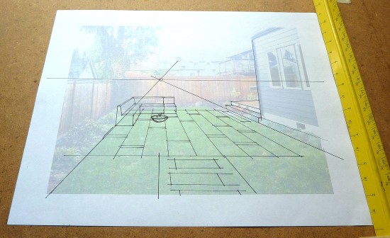 How to Create a Garden Perspective Drawing at Home Step (3)