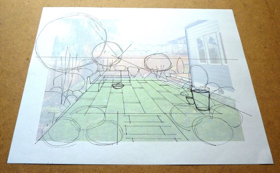 How to Create a Garden Perspective Drawing at Home Step (4)