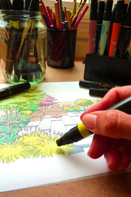 How to Create a Garden Perspective Drawing at Home in seven steps - tips from a landscape designer