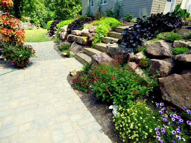 Gorgeous Rock wall Garden tour