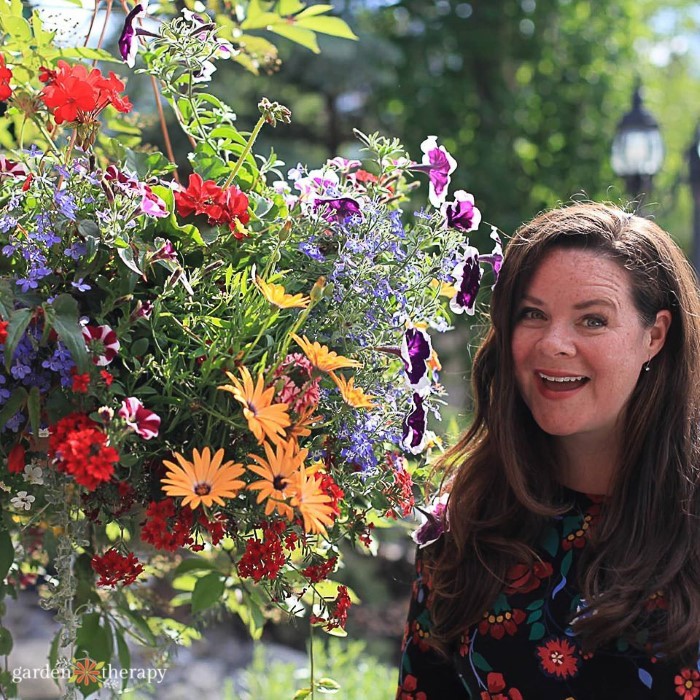 Stephanie Rose with Hanging Basket Planter