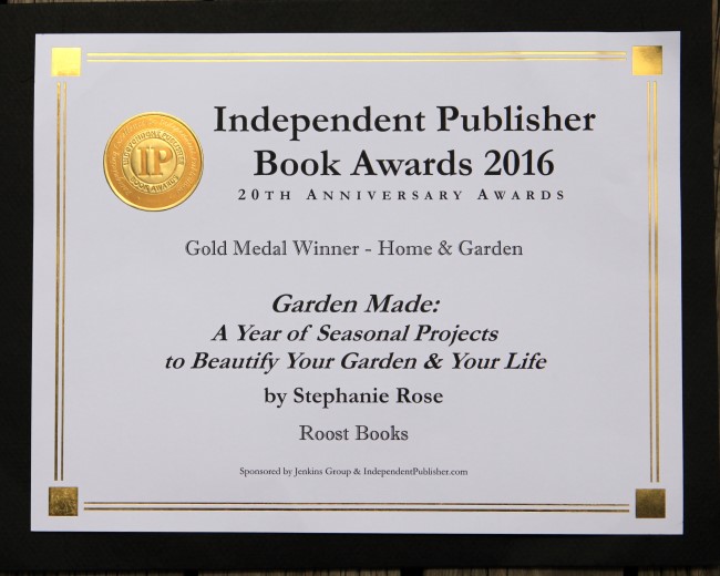 Garden Made Gold Medal Independent Publisher Book Awards 2016 Stephanie Rose