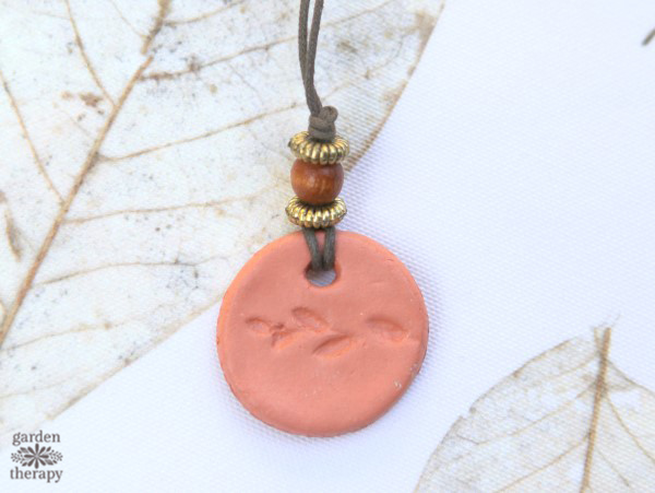 aromatherapy clay pendant