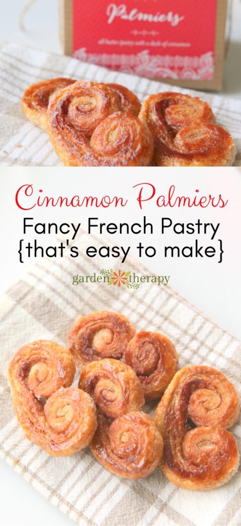 These flaky and sweet cinnamon palmiers fill the house with a warm butter-and-spice aroma. They also are very easy to make when unexpected guests arrive.