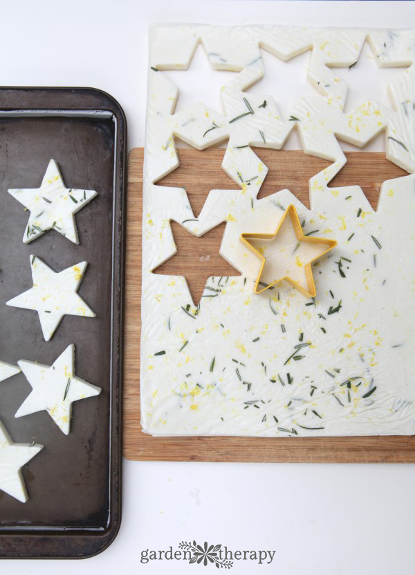 lemon and rosemary soap bars