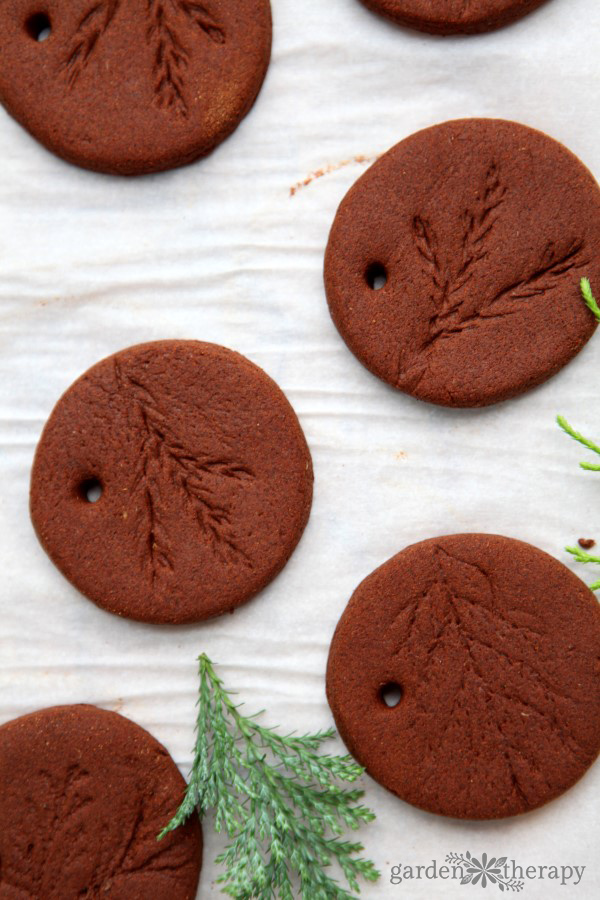 Fragrant cinnamon ornaments close up