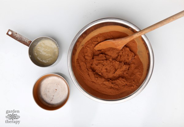 Ingredients for cinnamon dough ornaments